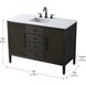 Blakely 48 X 34 inch Chocolate Oak Bathroom Vanity Cabinet