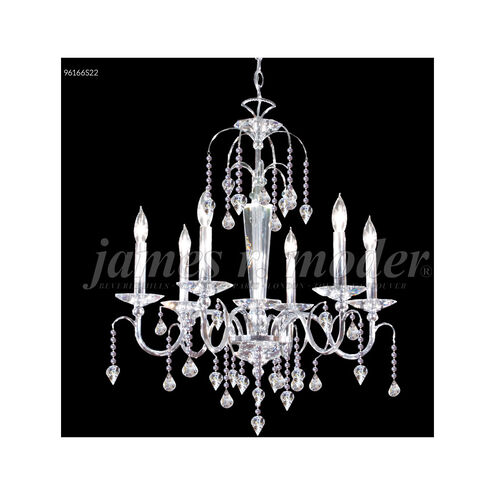 Medallion 6 Light 26 inch Silver Crystal Chandelier Ceiling Light
