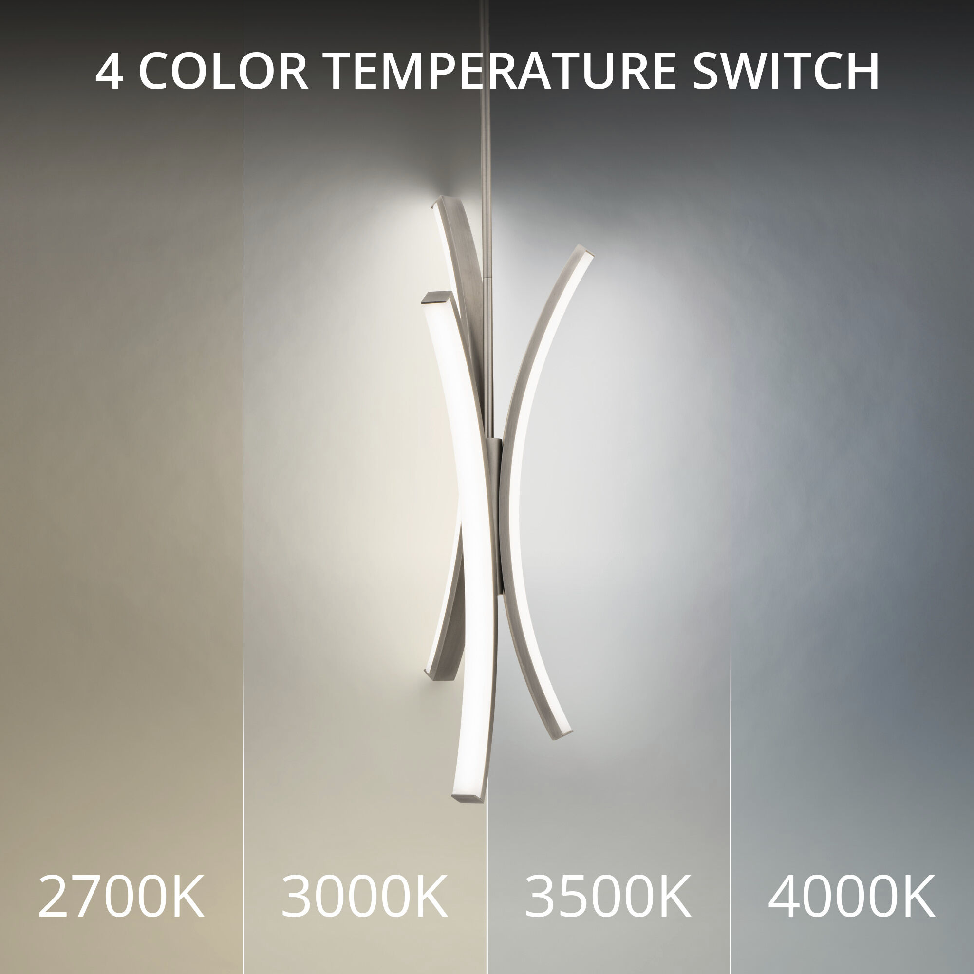 Tusk LED 10.25 inch Brushed Nickel Pendant Ceiling Light in 2700K, dweLED