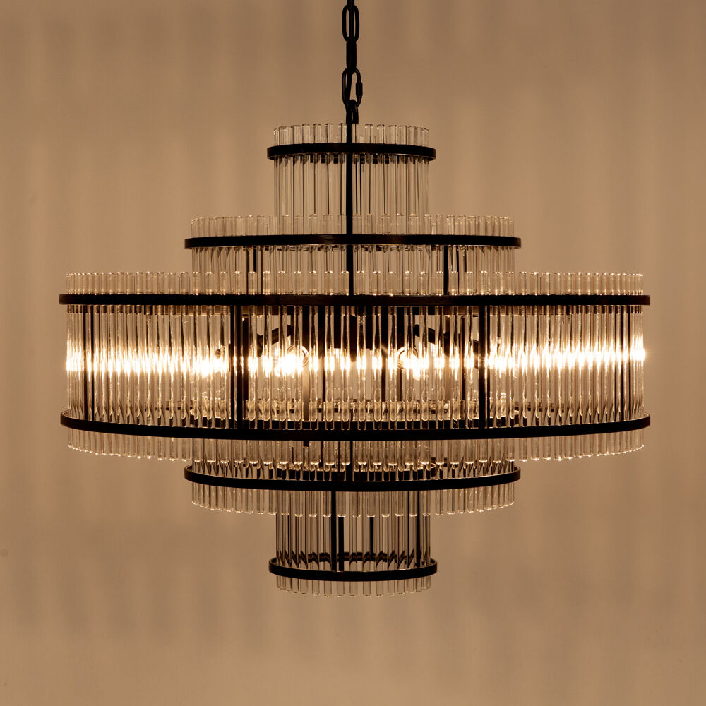 Rowan 8 Light 29 inch Matte Black Chandelier Ceiling Light