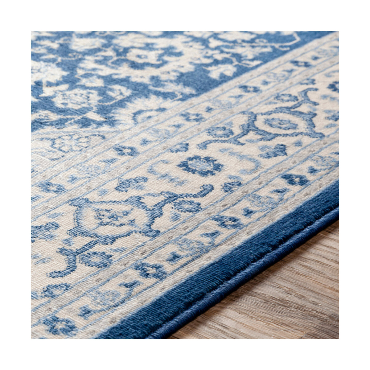 Monaco 87 X 63 inch Navy/Bright Blue/Cream/Silver Gray/Medium Gray Rugs