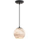 Milano LED 6.25 inch Matte Black Mini Pendant Ceiling Light