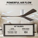 Atlas Irene-3H 60 inch Gloss White with Walnut Tone Blades Flush Mount Paddle Fan, Flush Mounted