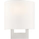 Hayworth 1 Light 8 inch Brushed Nickel ADA ADA Wall Sconce Wall Light