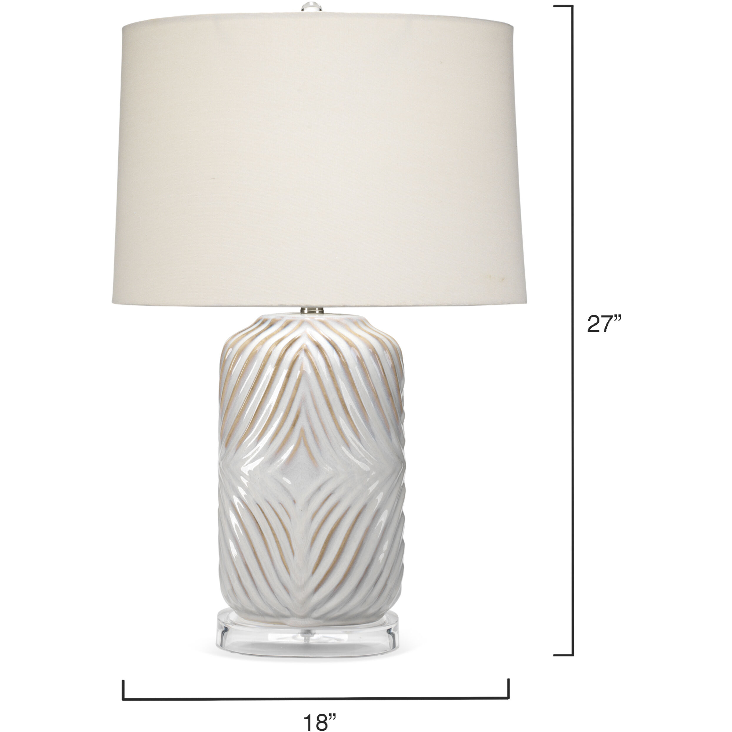 Harper 27 inch 150 watt White with Natural undertone Table Lamp Portable Light
