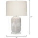 Harper 27 inch 150 watt White with Natural undertone Table Lamp Portable Light