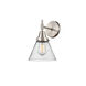 Caden LED 7.75 inch Satin Nickel Sconce Wall Light in Seedy Glass