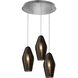 Mila 3 Light 18 inch Satin Nickel Multi Pendant Ceiling Light