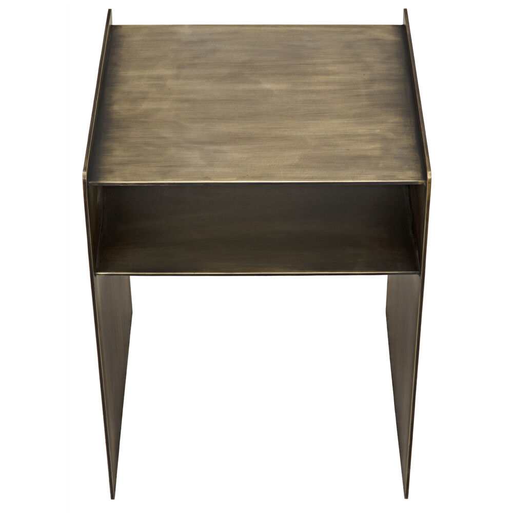 Cyrus 21 X 16 inch Aged Brass Side Table