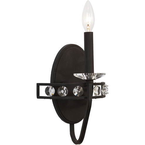 Monroe 1 Light 8 inch Carbon Black Wall Sconce Wall Light