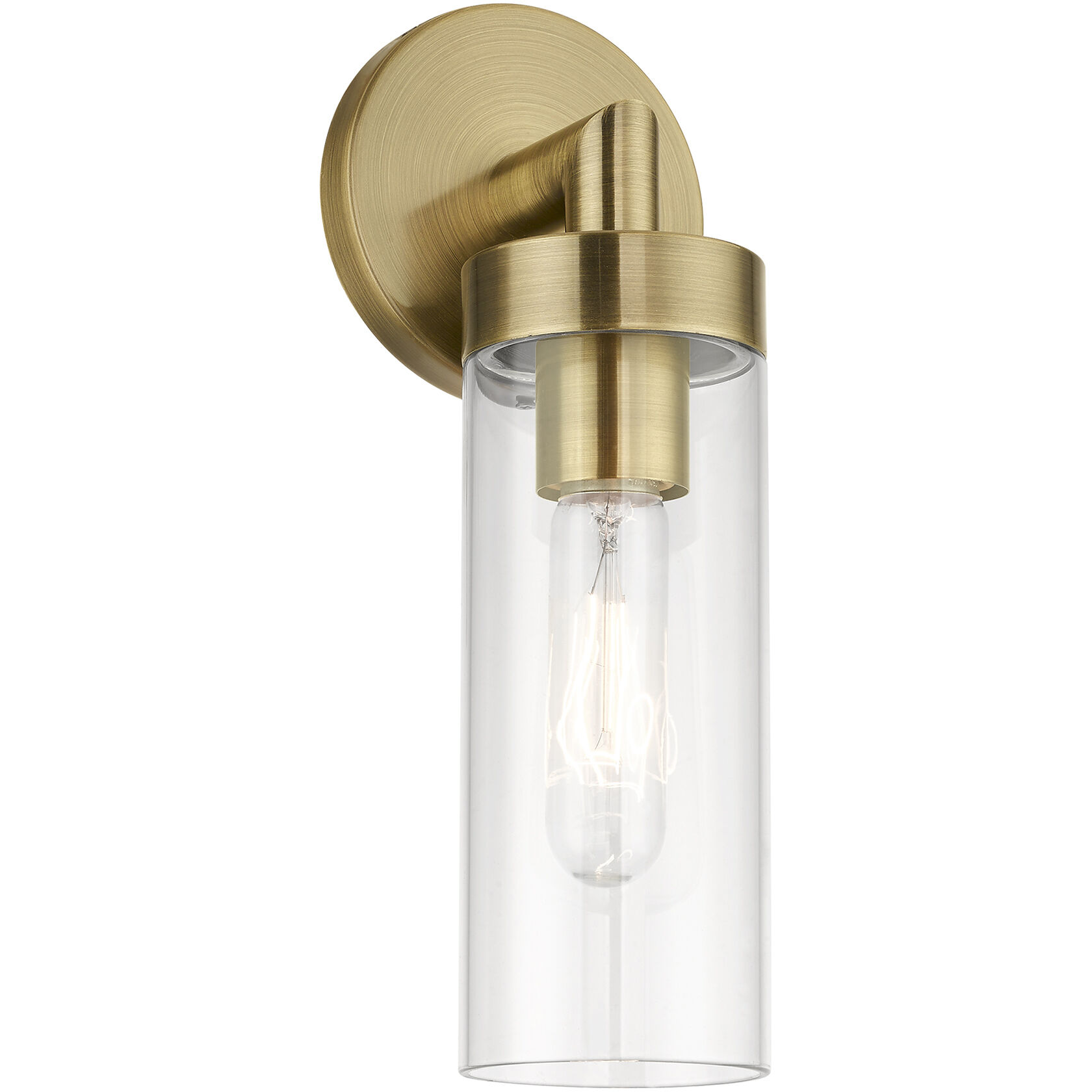 Ludlow 1 Light 4 inch Antique Brass ADA Single Sconce Wall Light, Single
