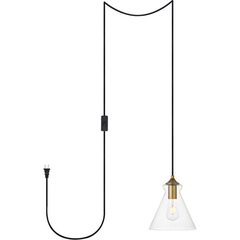 Destry 1 Light 8 inch Brass Pendant Ceiling Light