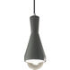 Radiance Collection LED 5 inch Pewter Green with Polished Chrome Pendant Ceiling Light