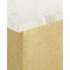 Doublet 20.25 X 13 inch White and Antique Brass Accent Tables, Set of 2