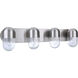 Pill 4 Light 31.38 inch Brushed Polished Nickel Vanity Light Wall Light