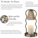 Chiara 13.5 inch 50 watt Antique Brass Candlewarmer Lamp Portable Light, Simplee Adesso
