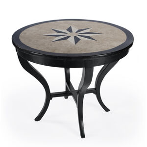 Clarissandra Stone Top 38.5" Foyer Table in Black