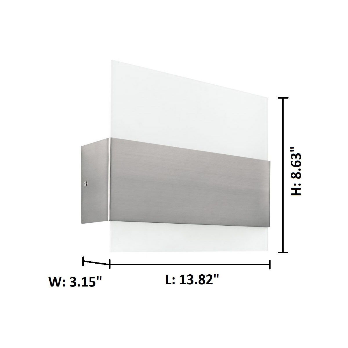 Nikita LED LED 13.82 inch Matte Nickel ADA Wall Sconce Wall Light