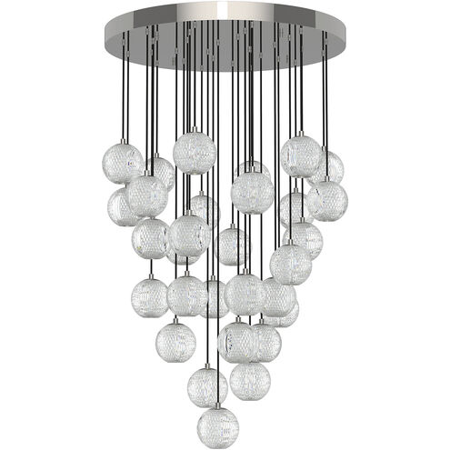 Marni LED 25.63 inch Polished Nickel Multi-Pendant Ceiling Light