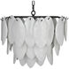 Lotus 4 Light 23 inch Matte Black Chandelier Ceiling Light, Medium