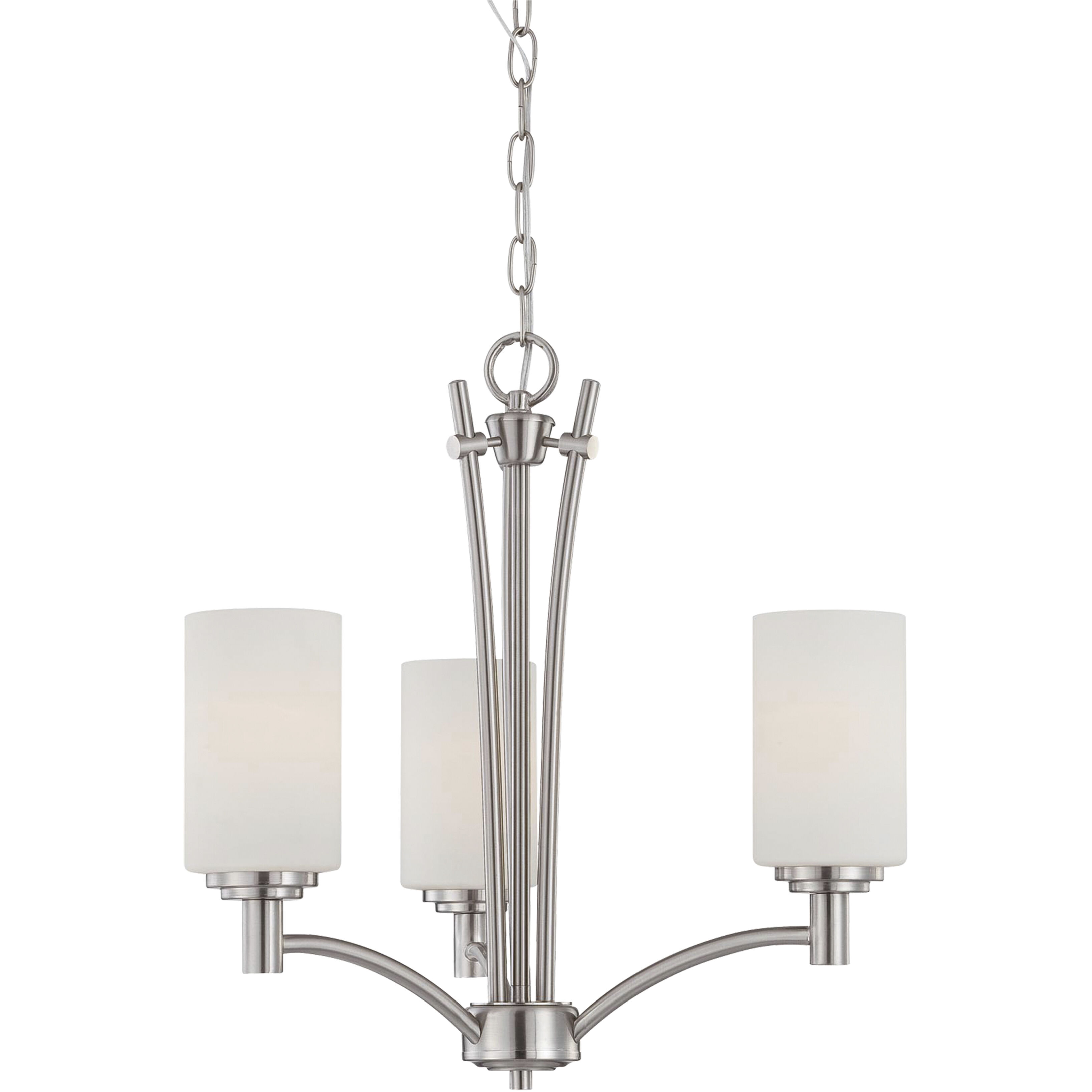 Pittman 3 Light 20 inch Brushed Nickel Chandelier Ceiling Light