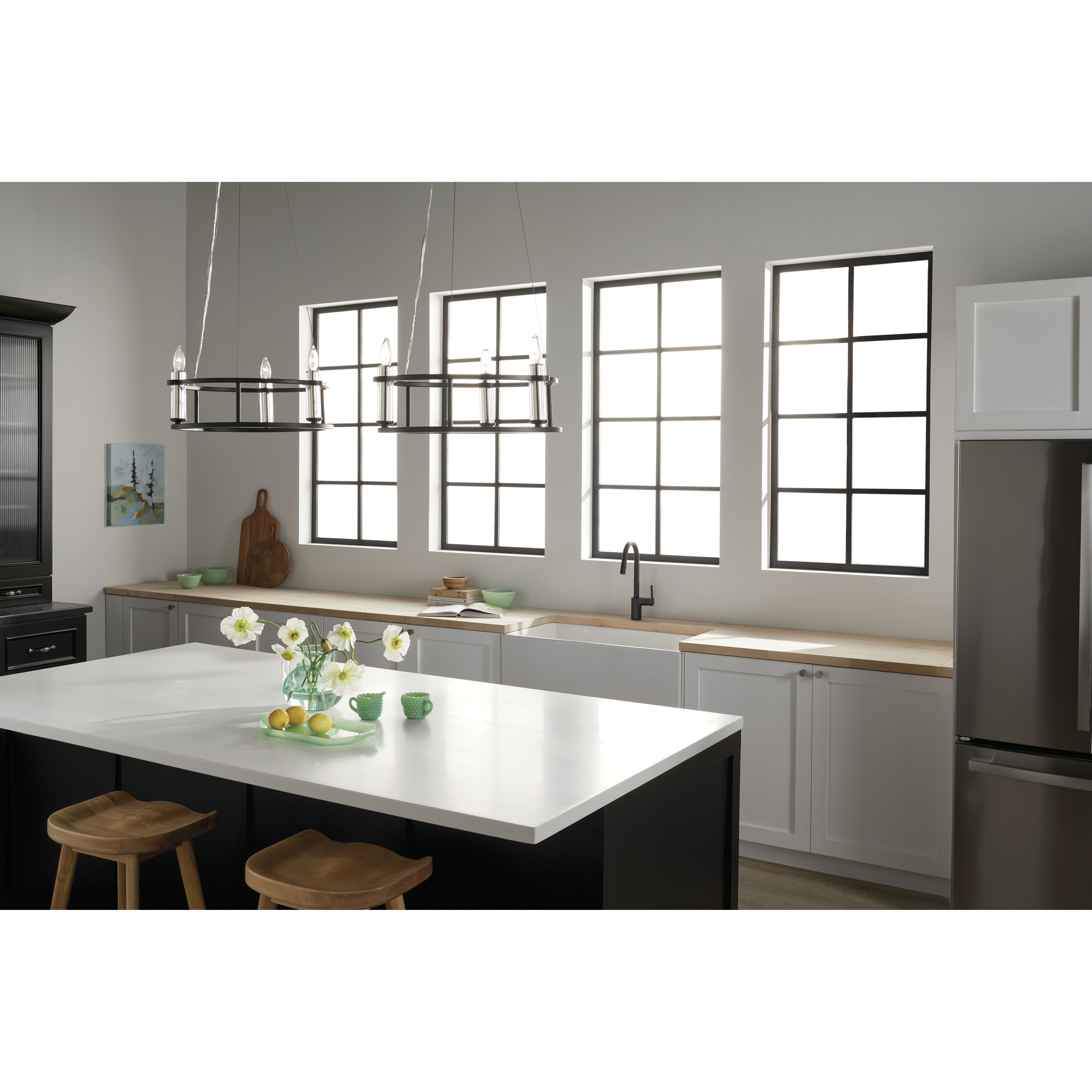 Rosalind 3 Light 19.5 inch Black Chandelier Ceiling Light