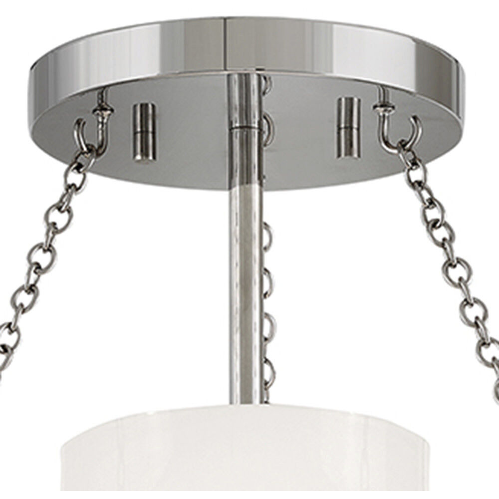 Collins 1 Light 15 inch Polished Nickel Semi-Flush Mount Ceiling Light, Medium
