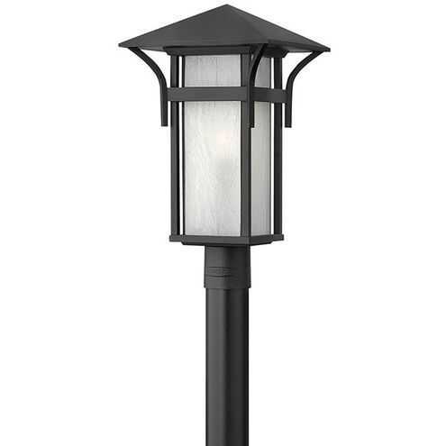 Estate Series Harbor 1 Light 19.5 inch Satin Black Outdoor Post Mount Lantern