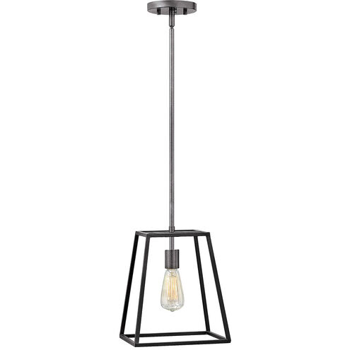 Fulton 1 Light 10 inch Aged Zinc with Antique Nickel Indoor Pendant Ceiling Light, Large