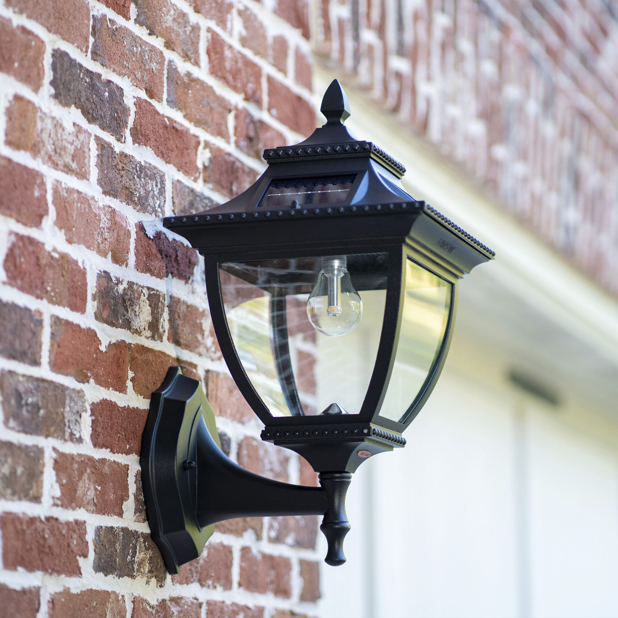 Pagoda LED 22 inch Black Outdoor Post Light, Solar