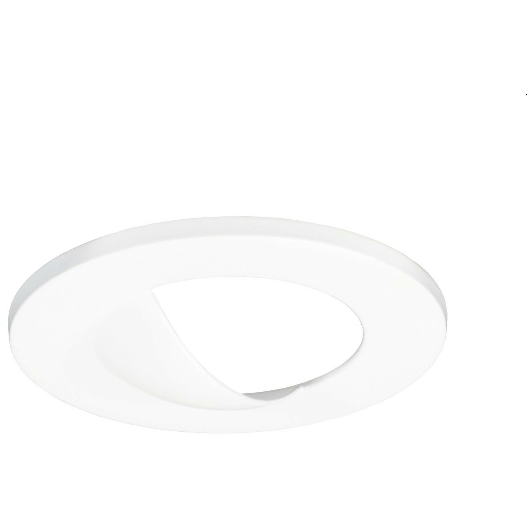 Miniature White Downlight Wall Wash Trim, Round
