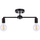 Zane 2 Light 5 inch Black Flush Mount Ceiling Light