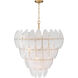 Marclaire 15 Light 32.75 inch Legacy Brass Pendant Ceiling Light in Clear Textured Handmade Glass