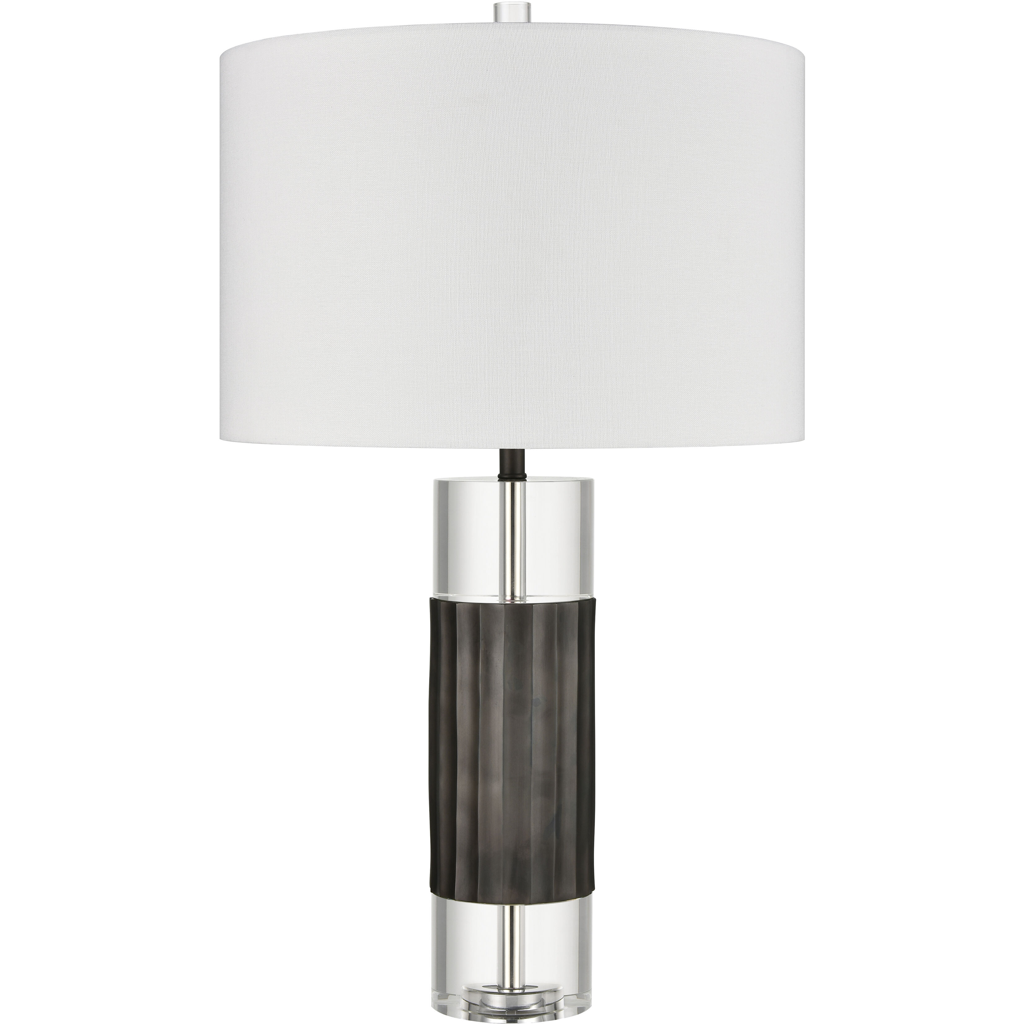 Journey 30 inch 150 watt Black with Clear Table Lamp Portable Light