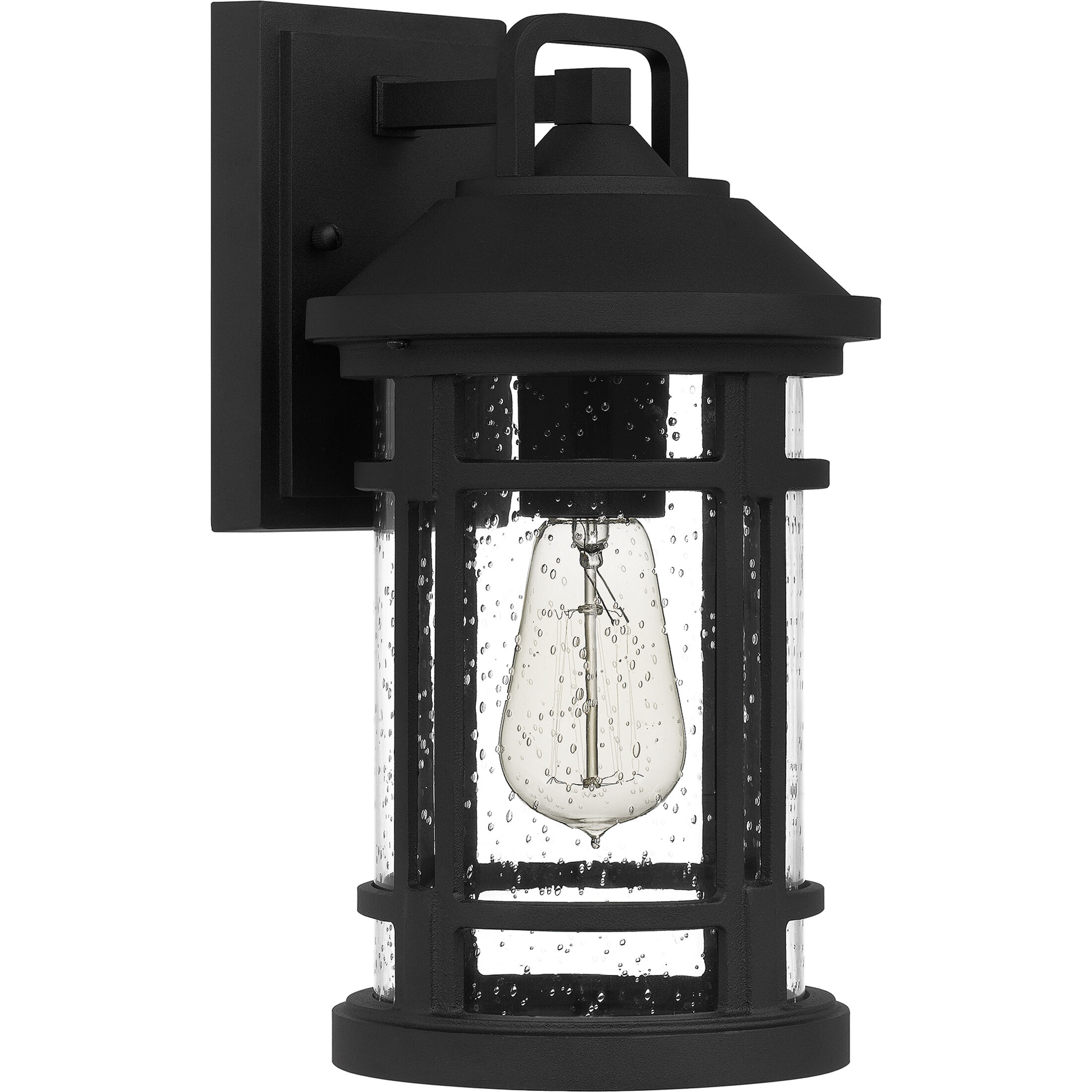 Quincy 1 Light 13 inch Earth Black Outdoor Wall Lantern, Medium
