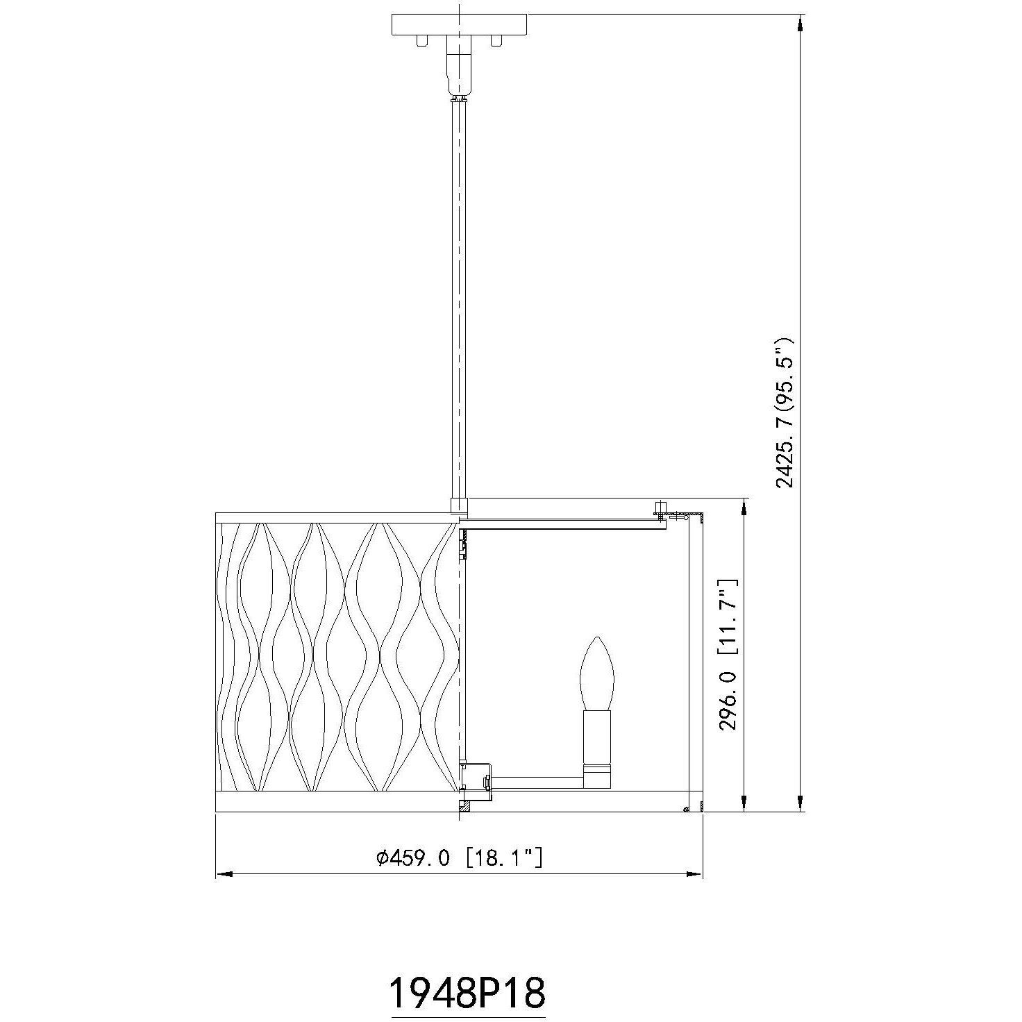 Harden 5 Light 18.25 inch Matte Black Pendant Ceiling Light