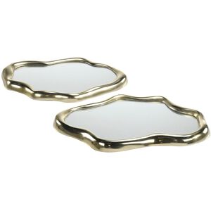 Flowing Gold Trays, Set of 2