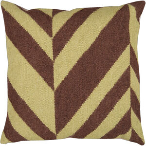 Decorative Pillows 22 inch Olive, Dark Brown Pillow Kit