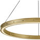 Althea LED 38 inch Lacquered Brass Chandelier Ceiling Light