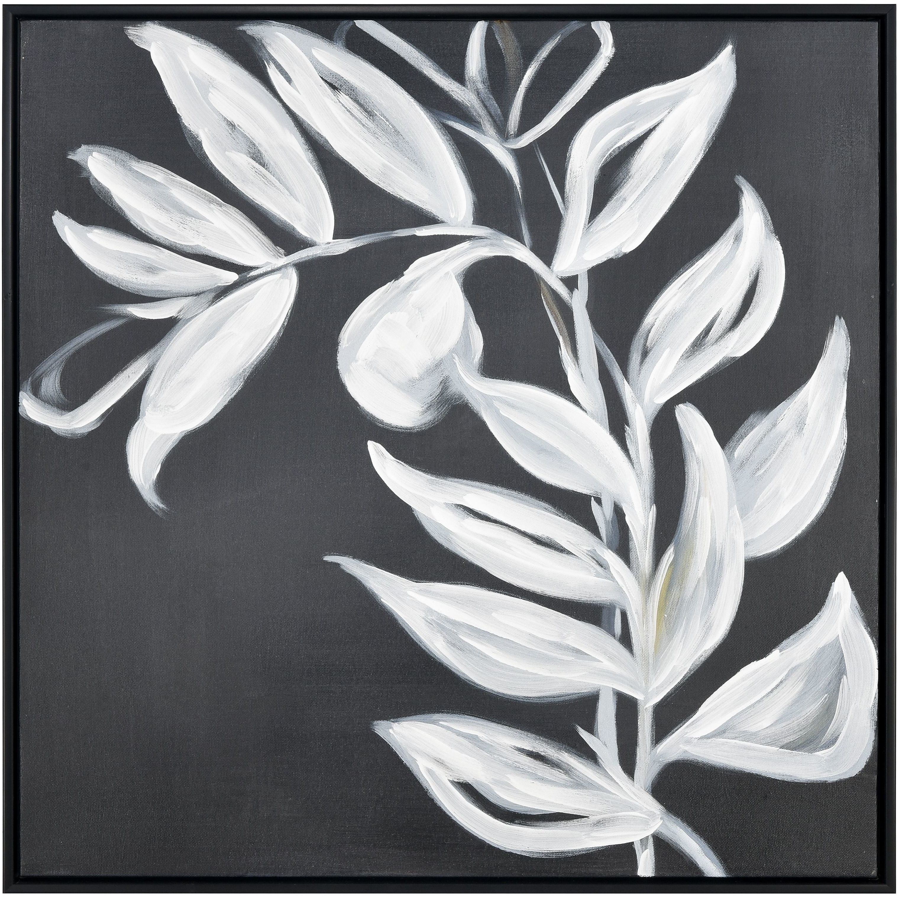 Silhouette II Black with White Framed Wall Art