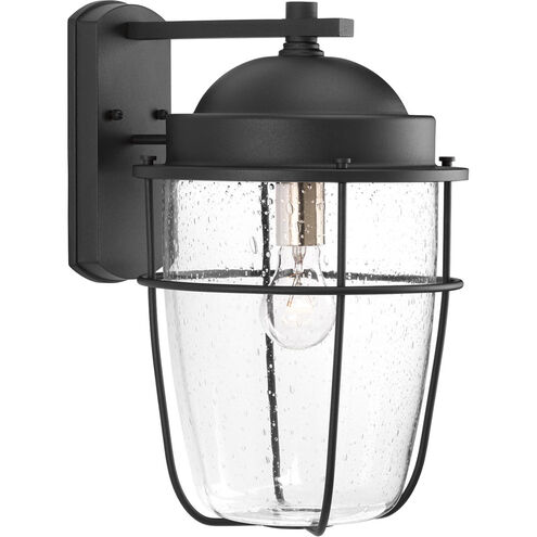 Flatts 1 Light 16 inch Black Outdoor Wall Lantern