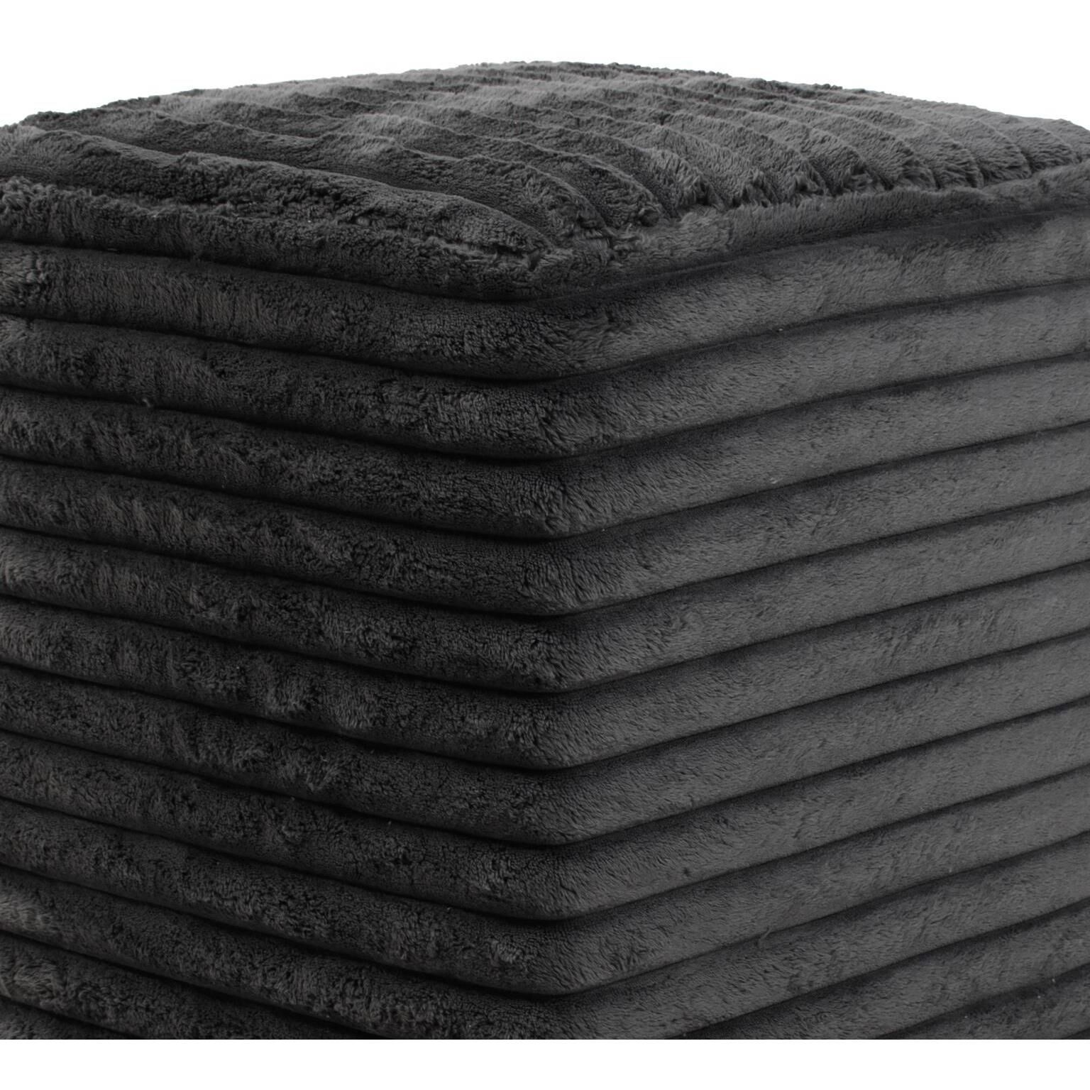 Shar Pei Universal 18 inch Black Ottoman