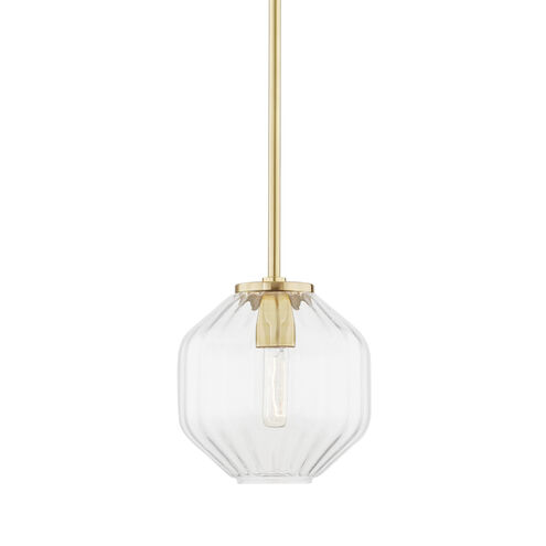 Bennett 1 Light 9.75 inch Aged Brass Pendant Ceiling Light