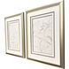 Delicate Leaves Beige and White and Neutral Framed Art, Propac