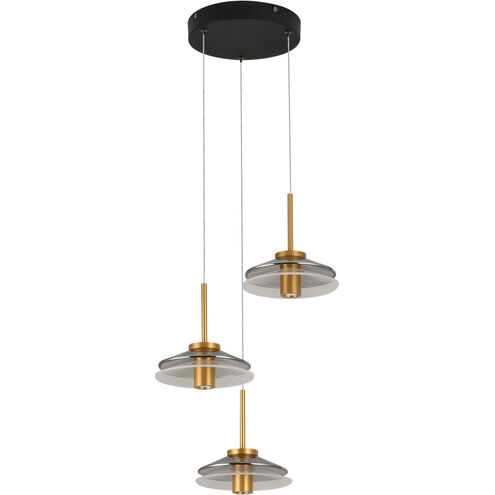 Verona Series 16 inch Black/Gold Pendant Ceiling Light, Artisan Collection