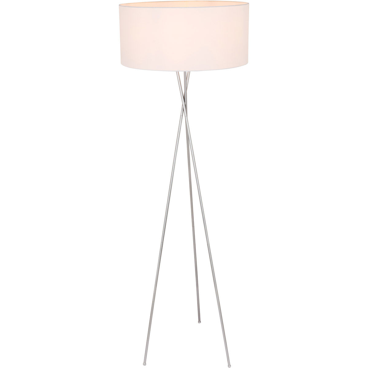 Cason 66 inch 60 watt Silver Floor lamp Portable Light