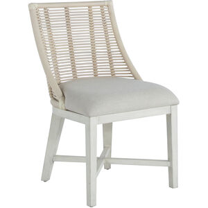 Hamlet White Rattan / White Leather / Vienna Custard / Sesame White Dining Chair