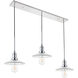 Waltz 3 Light 41 inch Chrome Pendant Ceiling Light