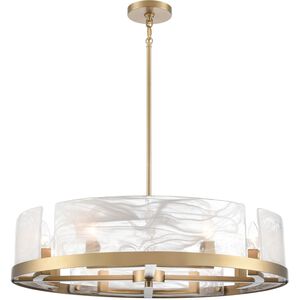 Skye 8 Light 28 inch Brushed Brass Chandelier Ceiling Light