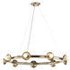 Palta 9 Light Champagne Bronze Chandelier Ceiling Light, 1 Tier, Medium